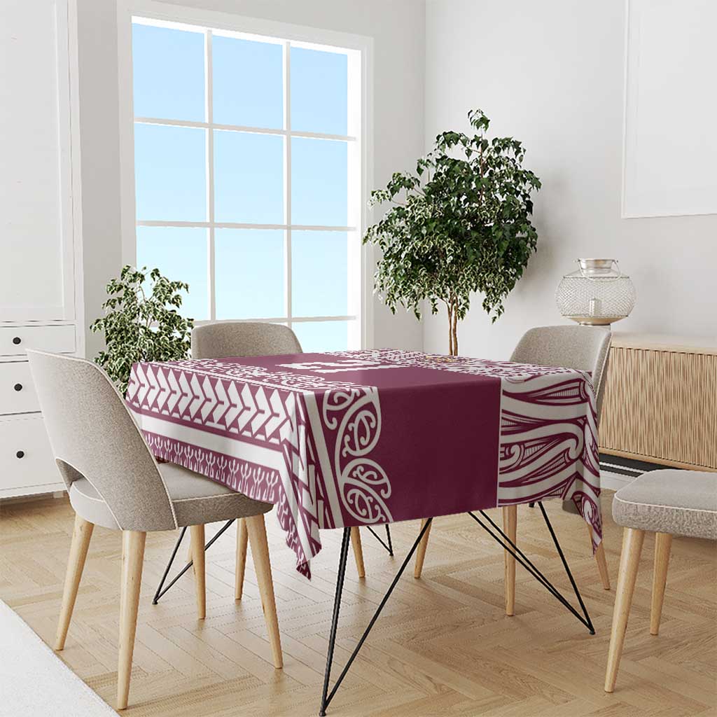 Queensland Maori Nga Hau E Wha Custom Tablecloth Polynesian Maori Tribal Pattern