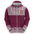 Queensland Maori Nga Hau E Wha Custom Zip Hoodie Polynesian Maori Tribal Pattern