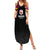 Queensland Papua New Guinea Custom Family Matching Summer Maxi Dress and Hawaiian Shirt All Black Pacific PNG Tribal Style