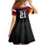 Queensland Papua New Guinea Custom Kid Short Sleeve Dress All Black Pacific PNG Tribal Style