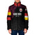 Queensland Papua New Guinea Custom Padded Jacket All Black Pacific PNG Tribal Style - Polynesian Pride