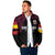 Queensland Papua New Guinea Custom Padded Jacket All Black Pacific PNG Tribal Style - Polynesian Pride