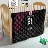 Queensland Papua New Guinea Custom Quilt All Black Pacific PNG Tribal Style