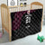 Queensland Papua New Guinea Custom Quilt All Black Pacific PNG Tribal Style
