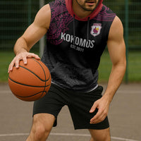 Queensland Papua New Guinea Custom Sleeveless Hoodie All Black Pacific PNG Tribal Style - Polynesian Pride