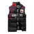 Queensland Papua New Guinea Custom Sleeveless Puffer Jacket All Black Pacific PNG Tribal Style - Polynesian Pride