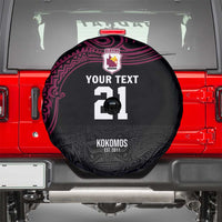 Queensland Papua New Guinea Custom Spare Tire Cover All Black Pacific PNG Tribal Style LT9 - Polynesian Pride