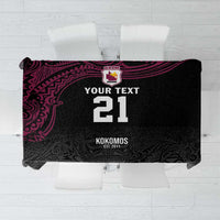 Queensland Papua New Guinea Custom Tablecloth All Black Pacific PNG Tribal Style