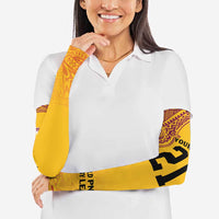 Queensland Papua New Guinea Custom Arm Sleeves All Gold Pacific PNG Tribal Style - Polynesian Pride