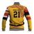 Queensland Papua New Guinea Custom Baseball Jacket All Gold Pacific PNG Tribal Style