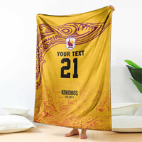 Queensland Papua New Guinea Custom Blanket All Gold Pacific PNG Tribal Style