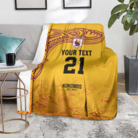 Queensland Papua New Guinea Custom Blanket All Gold Pacific PNG Tribal Style