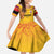 Queensland Papua New Guinea Custom Family Matching Tank Maxi Dress and Hawaiian Shirt All Gold Pacific PNG Tribal Style