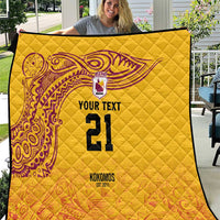 Queensland Papua New Guinea Custom Quilt All Gold Pacific PNG Tribal Style