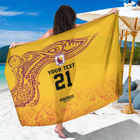 Queensland Papua New Guinea Custom Sarong All Gold Pacific PNG Tribal Style