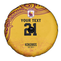 Queensland Papua New Guinea Custom Spare Tire Cover All Gold Pacific PNG Tribal Style LT9 - Polynesian Pride