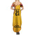 Queensland Papua New Guinea Custom Summer Maxi Dress All Gold Pacific PNG Tribal Style