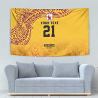 Queensland Papua New Guinea Custom Tapestry All Gold Pacific PNG Tribal Style