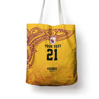 Queensland Papua New Guinea Custom Tote Bag All Gold Pacific PNG Tribal Style - Polynesian Pride