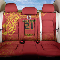 Queensland Papua New Guinea Custom Back Car Seat Cover All Red Pacific PNG Tribal Style
