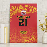 Queensland Papua New Guinea Custom Canvas Wall Art All Red Pacific PNG Tribal Style