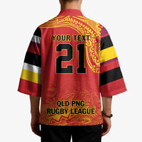 Queensland Papua New Guinea Custom Kimono All Red Pacific PNG Tribal Style - Polynesian Pride