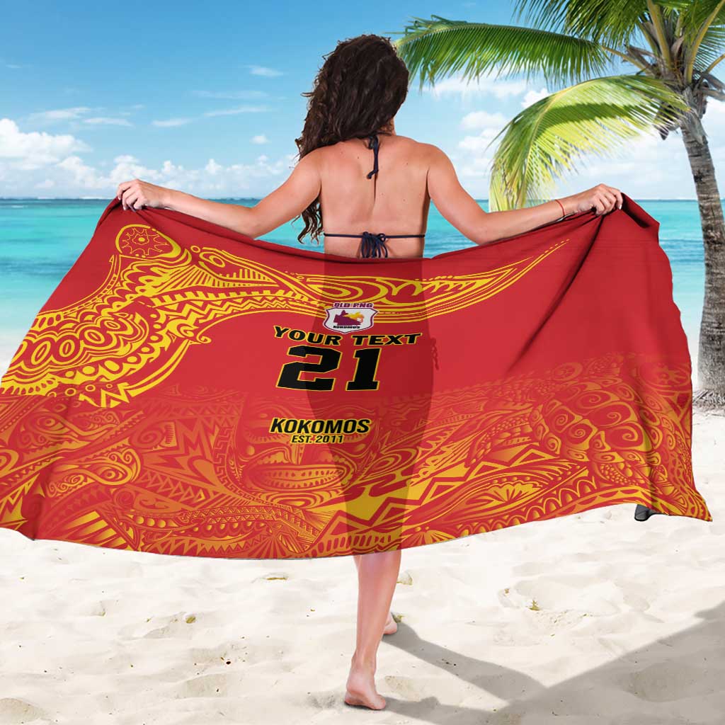 Queensland Papua New Guinea Custom Sarong All Red Pacific PNG Tribal Style