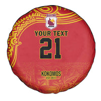 Queensland Papua New Guinea Custom Spare Tire Cover All Red Pacific PNG Tribal Style LT9 - Polynesian Pride