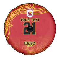 Queensland Papua New Guinea Custom Spare Tire Cover All Red Pacific PNG Tribal Style LT9 - Polynesian Pride