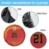 Queensland Papua New Guinea Custom Spare Tire Cover All Red Pacific PNG Tribal Style LT9 - Polynesian Pride