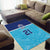 Queensland Samoa Custom Area Rug Blue Pacific Polynesian Tribal Pattern