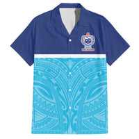 Queensland Samoa Custom Family Matching Summer Maxi Dress and Hawaiian Shirt Blue Pacific Polynesian Tribal Pattern