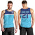 Queensland Samoa Custom Men Tank Top Blue Pacific Polynesian Tribal Pattern