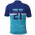 Queensland Samoa Custom Polo Shirt Blue Pacific Polynesian Tribal Pattern