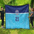 Queensland Samoa Custom Quilt Blue Pacific Polynesian Tribal Pattern