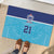 Queensland Samoa Custom Rubber Doormat Blue Pacific Polynesian Tribal Pattern