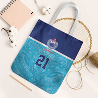 Queensland Samoa Custom Tote Bag Blue Pacific Polynesian Tribal Pattern - Polynesian Pride