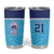 Queensland Samoa Custom Tumbler Cup Blue Pacific Polynesian Tribal Pattern
