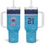 Queensland Samoa Custom Tumbler With Handle Blue Pacific Polynesian Tribal Pattern