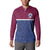 Queensland Samoa Custom Button Sweatshirt Maroon-Blue Pacific Polynesian Tribal Pattern