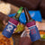 Queensland Samoa Custom 4 in 1 Can Cooler Tumbler Maroon-Blue Pacific Polynesian Tribal Pattern