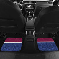 Queensland Samoa Custom Car Mats Maroon-Blue Pacific Polynesian Tribal Pattern