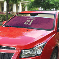 Queensland Samoa Custom Auto Sun Shade Maroon Pacific Polynesian Tribal Pattern - Polynesian Pride