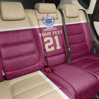 Queensland Samoa Custom Back Car Seat Cover Maroon Pacific Polynesian Tribal Pattern