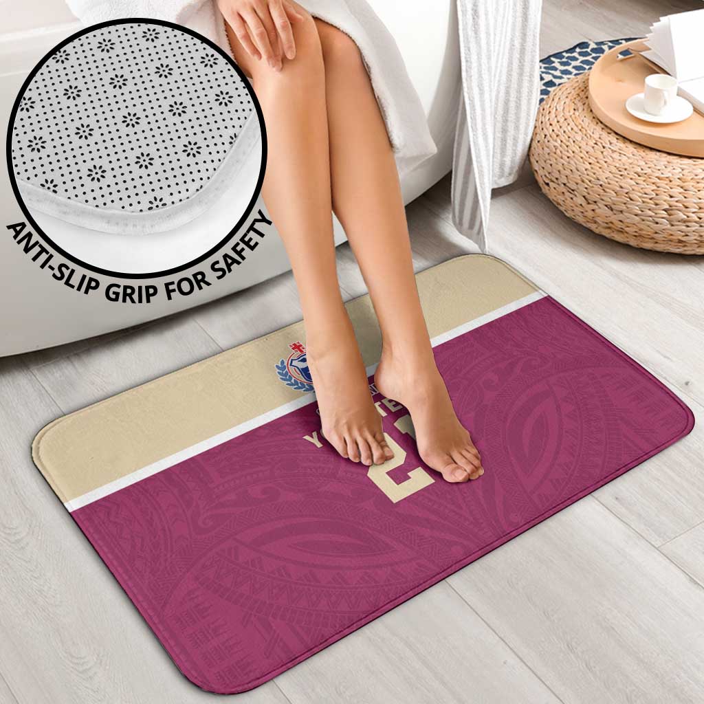 Queensland Samoa Custom Bathroom Set Maroon Pacific Polynesian Tribal Pattern - Polynesian Pride