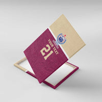 Queensland Samoa Custom Canvas Wall Art Maroon Pacific Polynesian Tribal Pattern