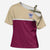 Queensland Samoa Custom Cross Shoulder Shirt Maroon Pacific Polynesian Tribal Pattern - Polynesian Pride
