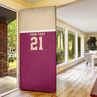 Queensland Samoa Custom Door Cover Maroon Pacific Polynesian Tribal Pattern - Polynesian Pride