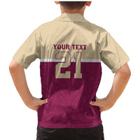 Queensland Samoa Custom Family Matching Mermaid Dress and Hawaiian Shirt Maroon Pacific Polynesian Tribal Pattern