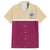 Queensland Samoa Custom Family Matching Off Shoulder Short Dress and Hawaiian Shirt Maroon Pacific Polynesian Tribal Pattern